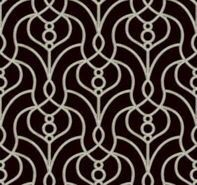 product image for Divine Trellis Wallpaper in Black 67
