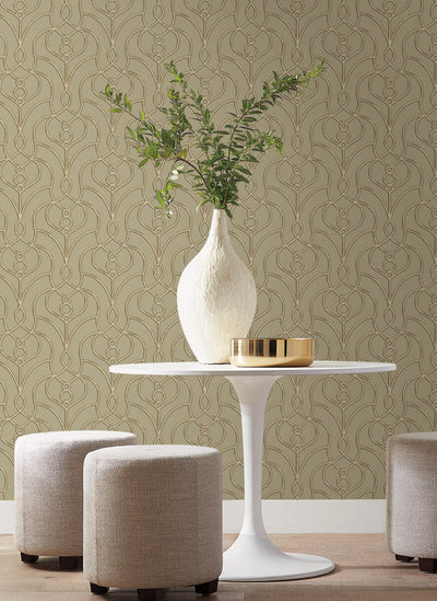 product image for Divine Trellis Wallpaper in Taupe 37
