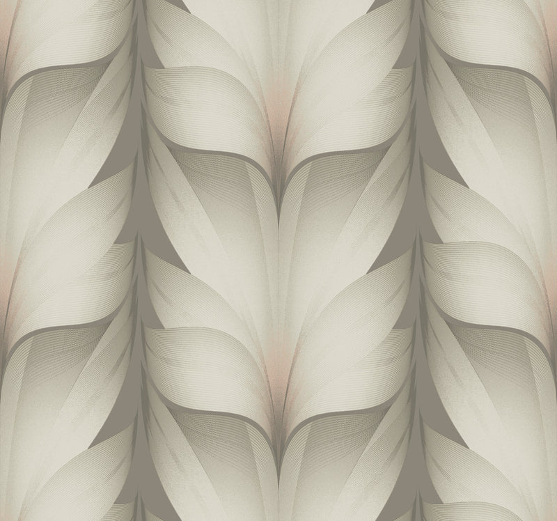 media image for Lotus Light Stripe Wallpaper in Taupe/Blush 282