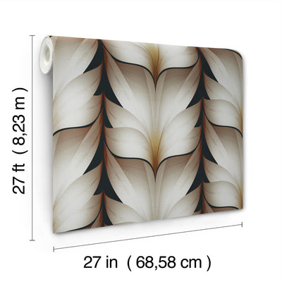 product image for Lotus Light Stripe Wallpaper in Black 2