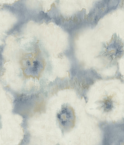 product image of Blended Floral Wallpaper in Blue 545