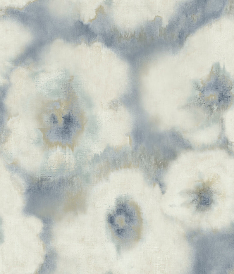 media image for Blended Floral Wallpaper in Blue 280