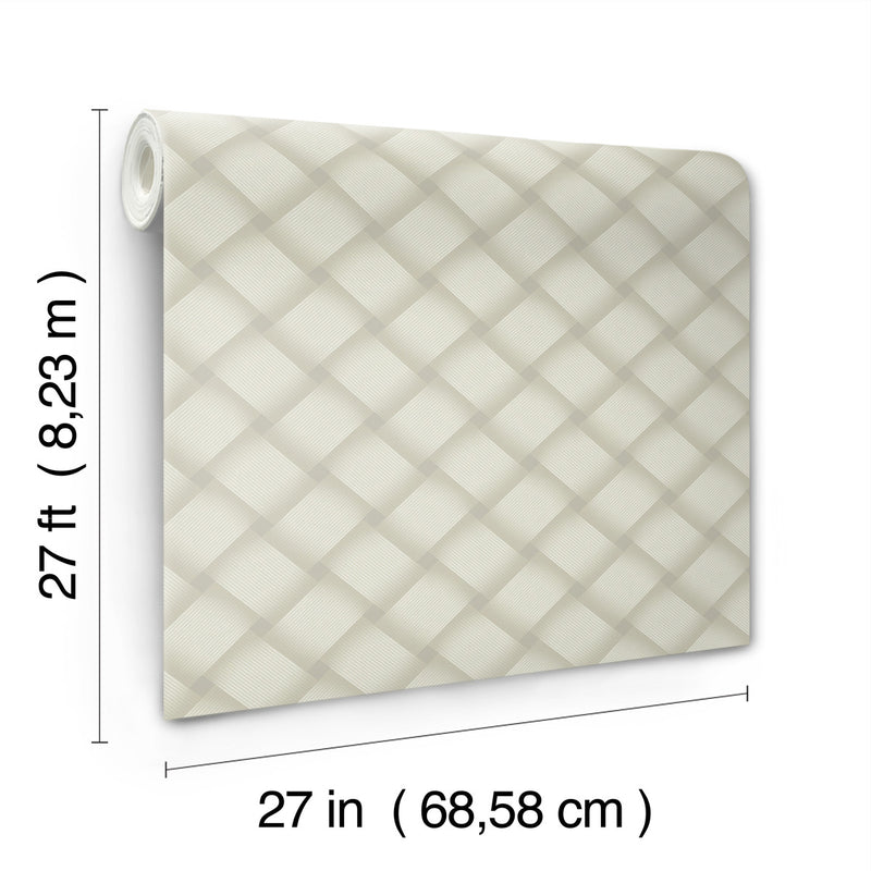 media image for Bayside Basket Weave Wallpaper in Neutral 272