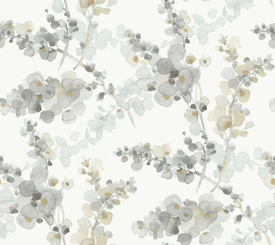 product image for Blossom Fling Wallpaper in Steel 62