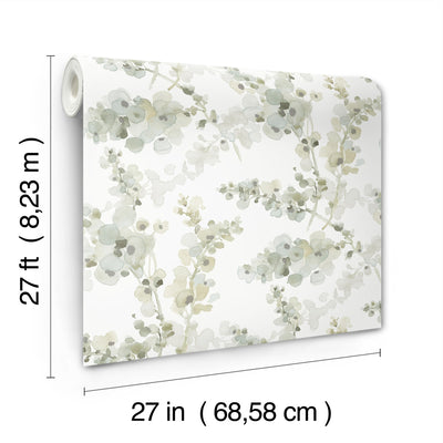 product image for Blossom Fling Wallpaper in Mineral Green 0