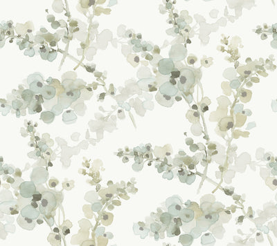 product image of Blossom Fling Wallpaper in Mineral Green 516