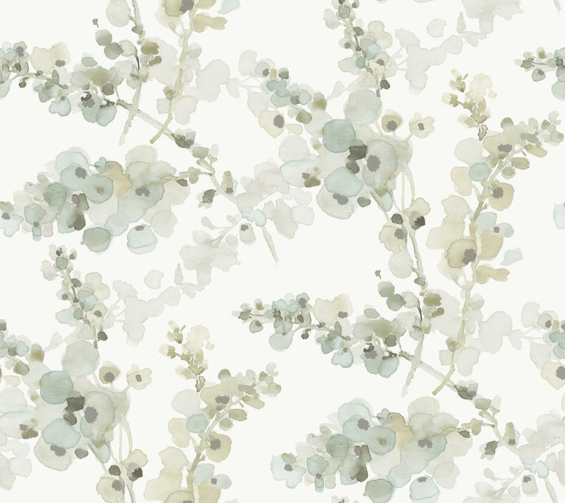 media image for Blossom Fling Wallpaper in Mineral Green 219