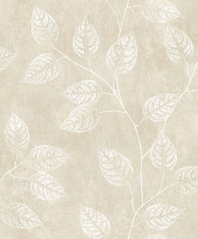 media image for Branch Trail Silhouette Wallpaper in Summer Sand 289