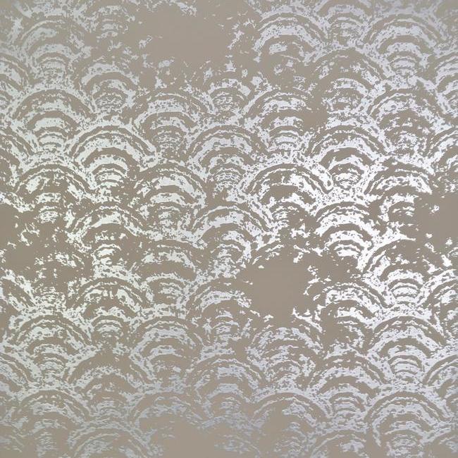 media image for Eclipse Wallpaper in Khaki and Silver by Antonina Vella for York Wallcoverings 289