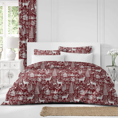 product image for Edinburgh Maroon Red/White Bedding 3 92