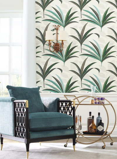 product image for El Morocco Palm Wallpaper in Ivory and Green from the Deco Collection by Antonina Vella for York Wallcoverings 39