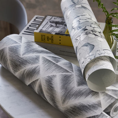 product image for Emelie Wallpaper in Platinum from the Mandora Collection by Designers Guild 54
