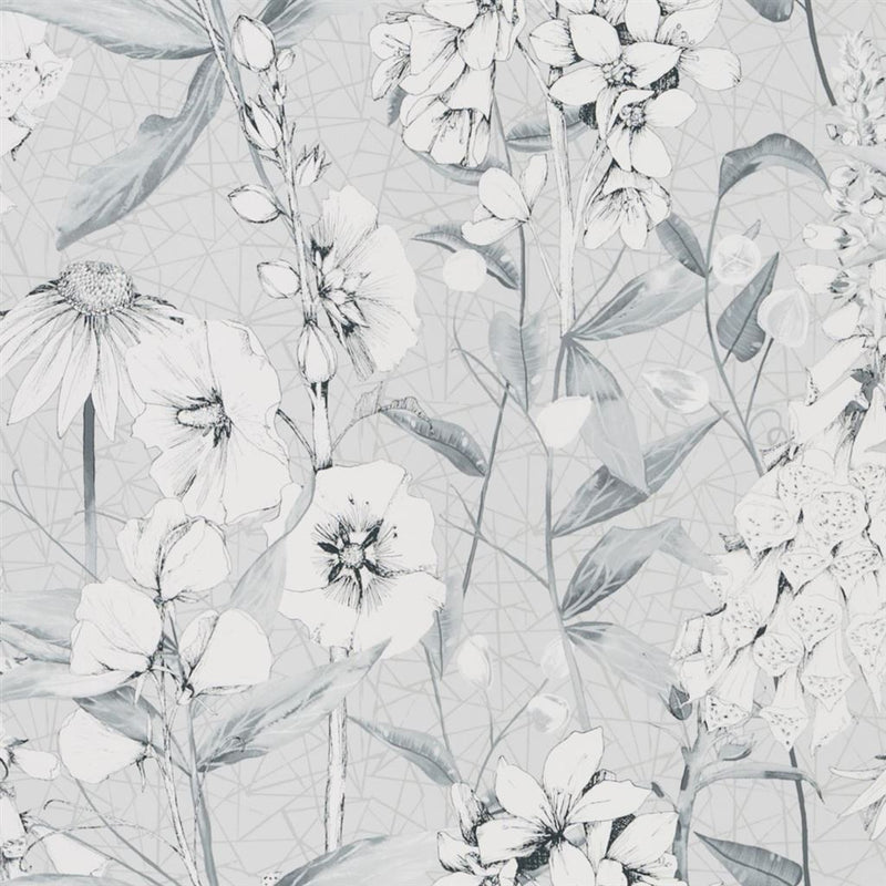 media image for Emelie Wallpaper in Platinum from the Mandora Collection by Designers Guild 241