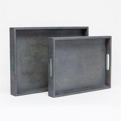 product image of Emery Faux Shagreen Trays, Set of 2 527