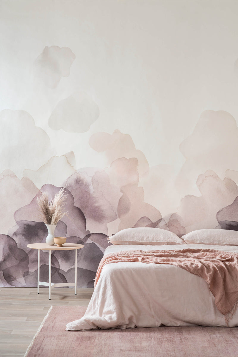 media image for Bloom Wall Mural in Plum 222