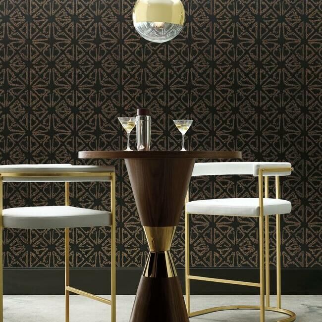 media image for Empire Diamond Wallpaper in Pewter from the Ronald Redding 24 Karat Collection by York Wallcoverings 259