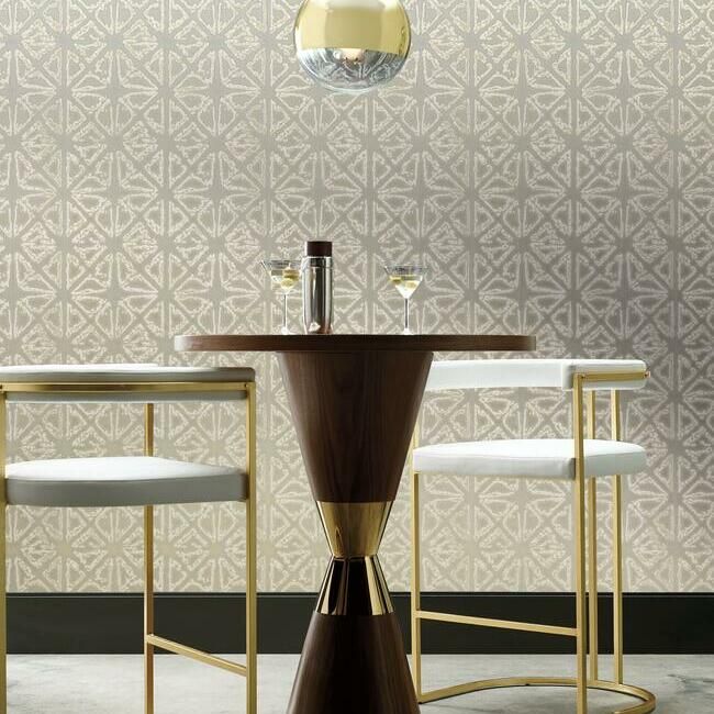 media image for Empire Diamond Wallpaper in Silver from the Ronald Redding 24 Karat Collection by York Wallcoverings 230