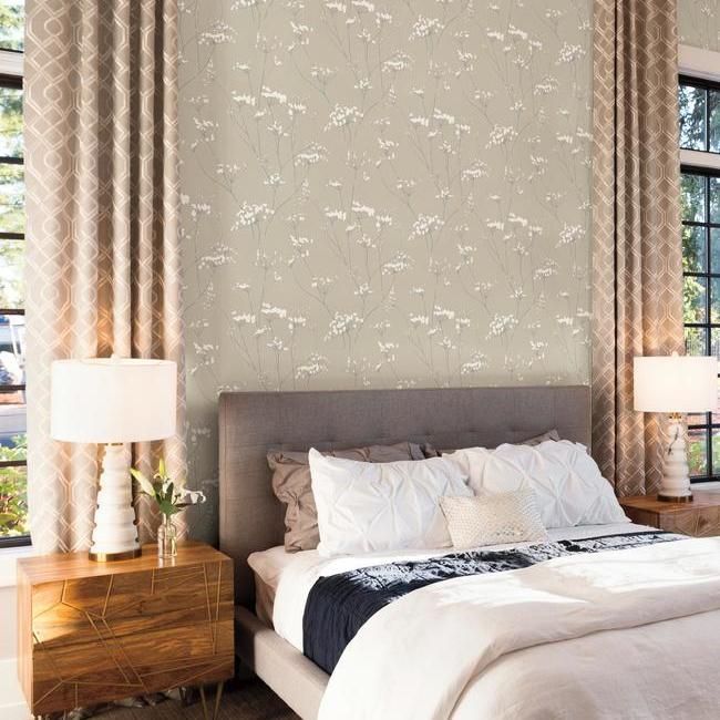 media image for Enchanted Wallpaper in Tan from the Botanical Dreams Collection by Candice Olson for York Wallcoverings 282