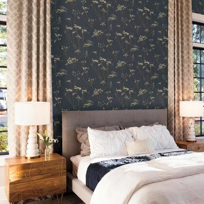 media image for Enchanted Wallpaper in Blue from the Botanical Dreams Collection by Candice Olson for York Wallcoverings 292