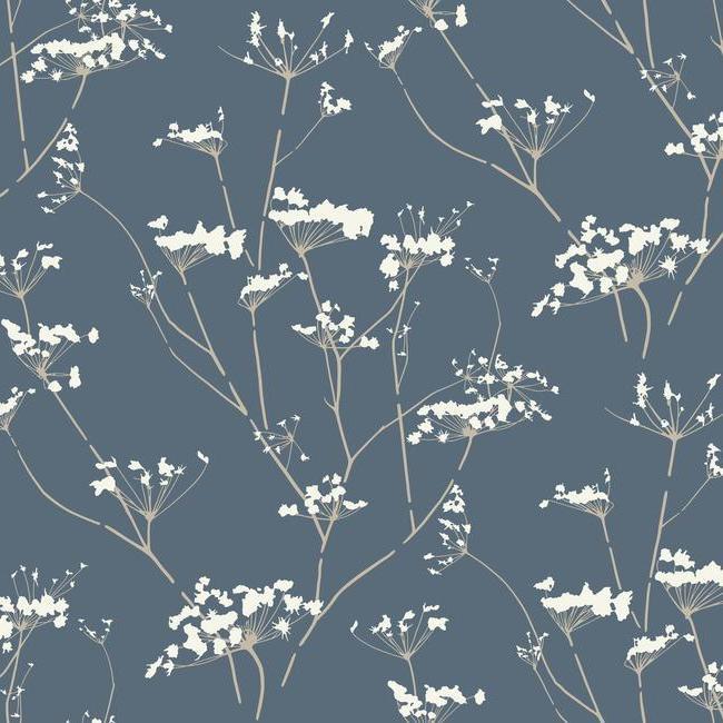 media image for Enchanted Wallpaper in Blue from the Botanical Dreams Collection by Candice Olson for York Wallcoverings 262