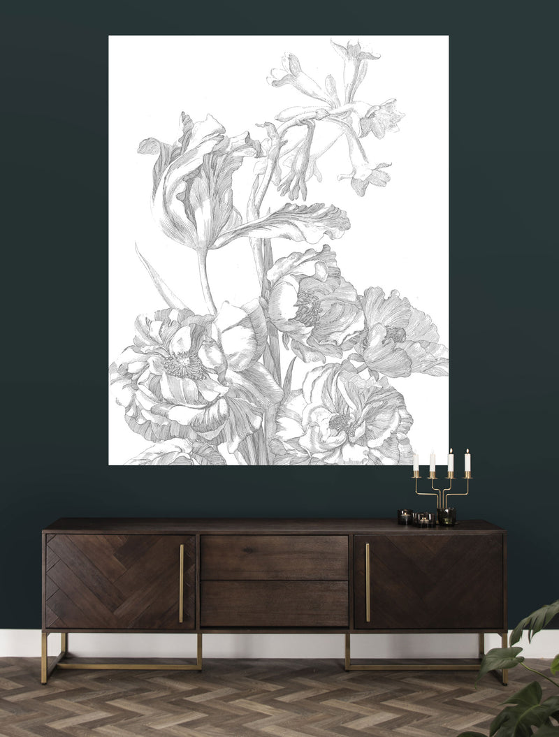 media image for Engraved Flowers 015 Wallpaper Panel by KEK Amsterdam 24
