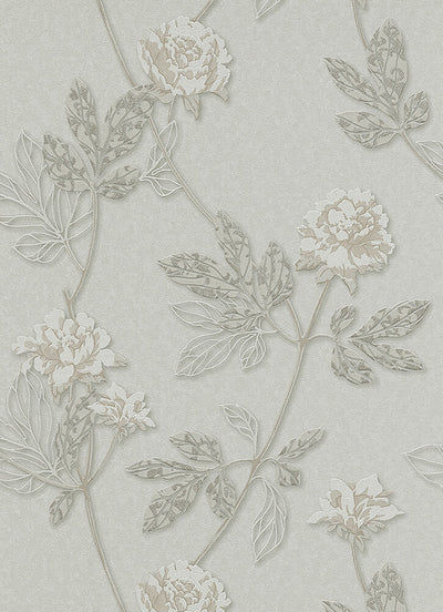 product image of Ethan Floral Wallpaper in Taupe design by BD Wall 552