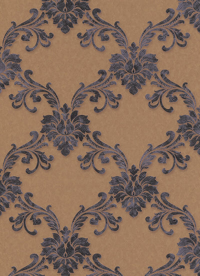 product image for Etienne Ornamental Trellis Wallpaper in Brown design by BD Wall 51