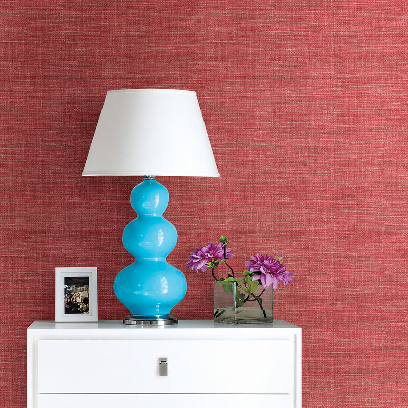 media image for Exhale Woven Texture Wallpaper in Coral from the Pacifica Collection by Brewster Home Fashions 244