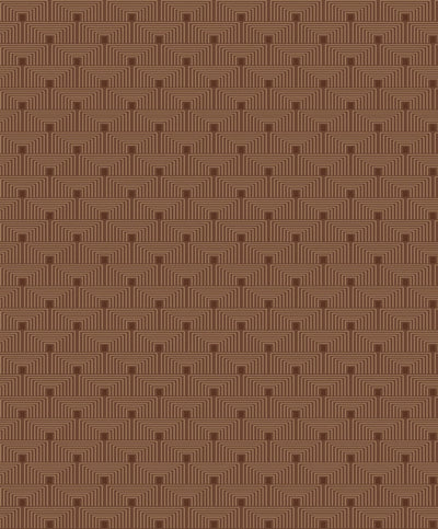 product image of Geo Key Wallpaper in Orange/Rose 547