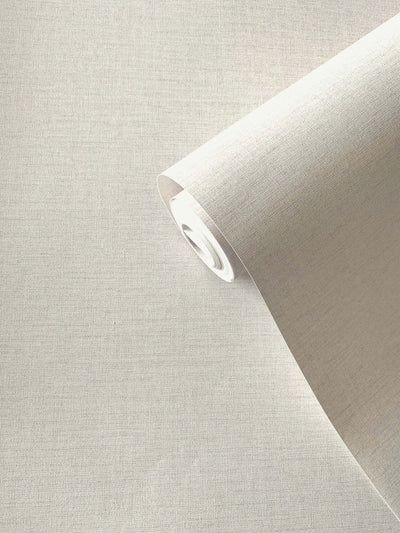 product image for Plain Linen-Effect Wallpaper in Cream 49