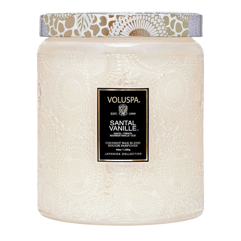 media image for santal vanille luxe jar candle 1 225