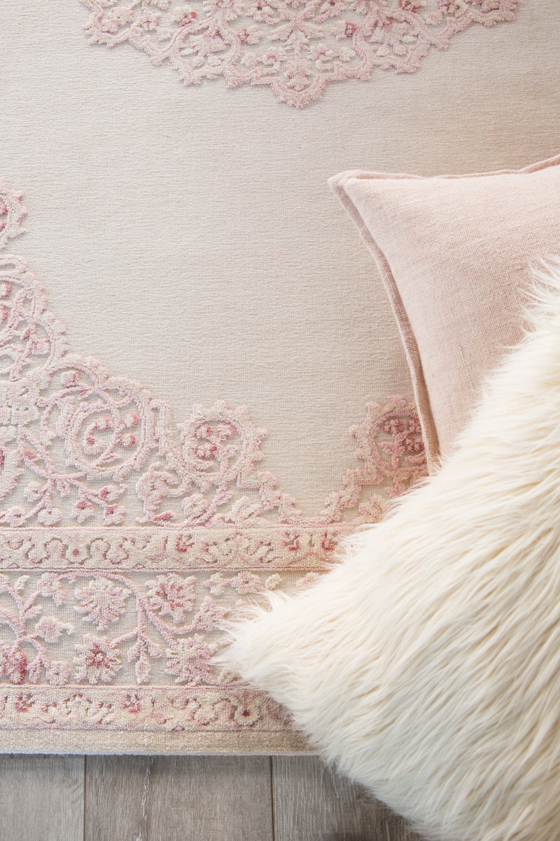 media image for fables rug in bright white parfait pink design by jaipur 15 233