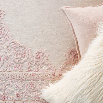 product image for fables rug in bright white parfait pink design by jaipur 16 51