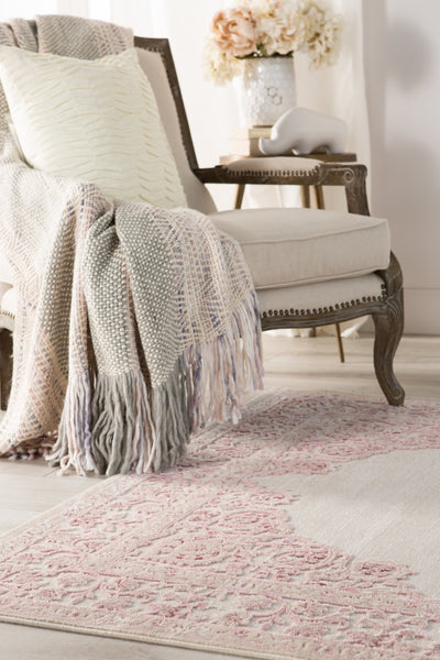 product image for fables rug in bright white parfait pink design by jaipur 19 2