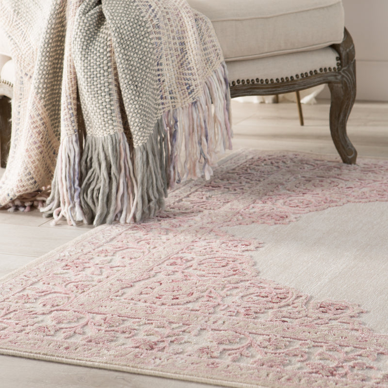 media image for fables rug in bright white parfait pink design by jaipur 20 23