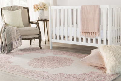 product image for fables rug in bright white parfait pink design by jaipur 13 36