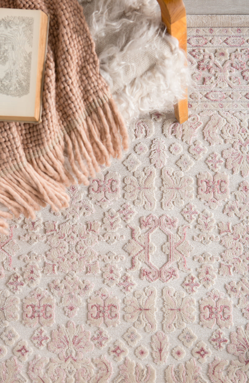 media image for regal damask rug in angora pale lilac design by jaipur 12 212