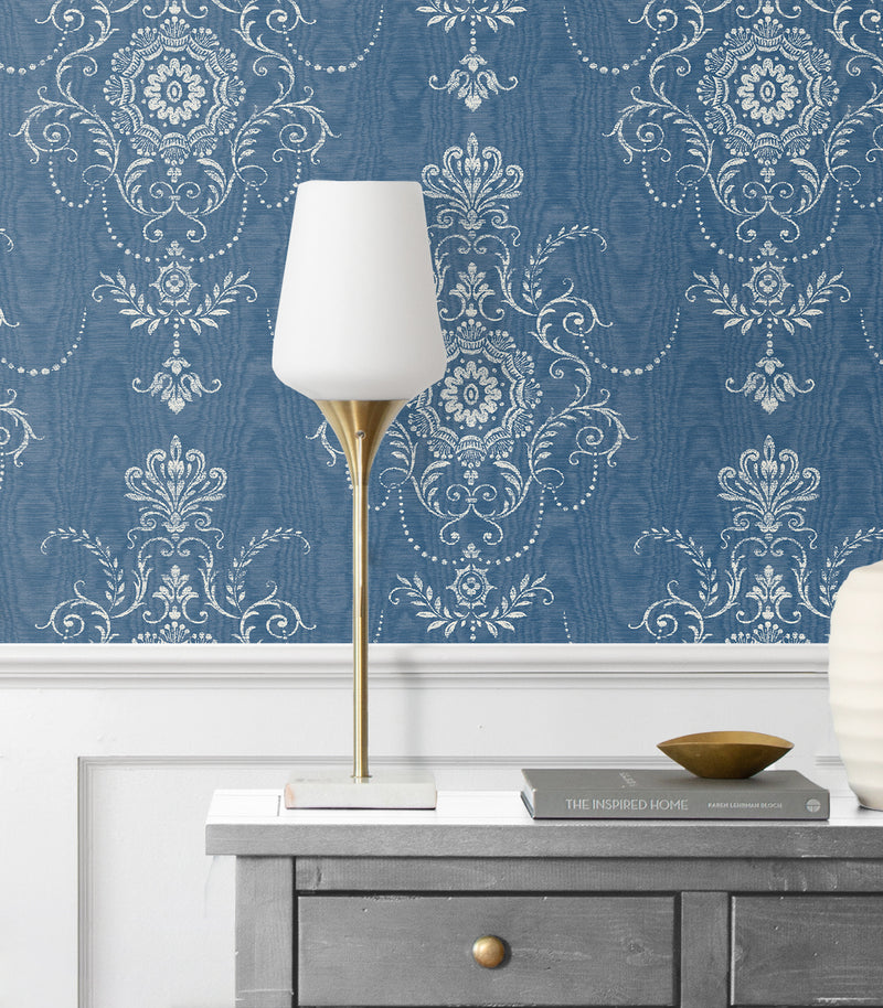 media image for Colette Cameo Wallpaper in French Blue 254