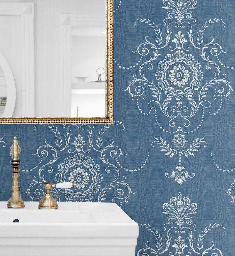 media image for Colette Cameo Wallpaper in French Blue 235
