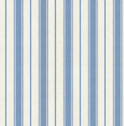 product image of Eliott Linen Stripe Wallpaper in Blue Bell 53