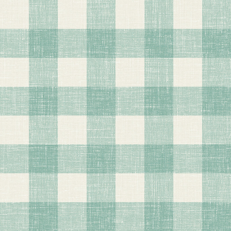 media image for Bebe Gingham Wallpaper in Minty Meadow 229