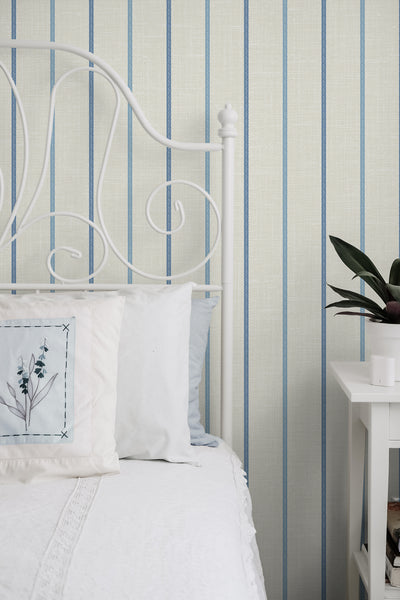 product image for Andree Stripe Wallpaper in French Blue & Denim Wash 17