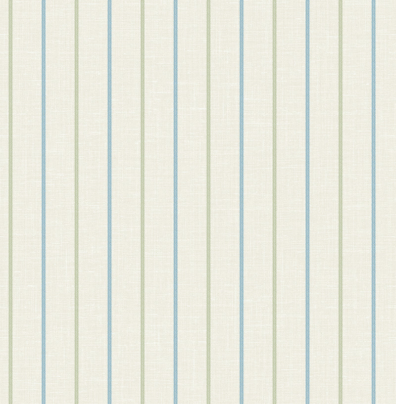 media image for Andree Stripe Wallpaper in French Blue & Pomme 243