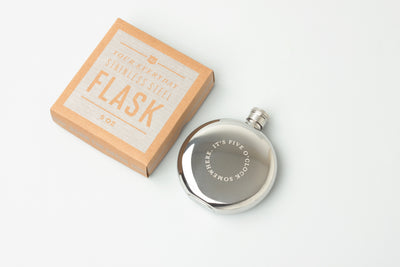 product image for stainless steal hip flask 5 oclock somewhere 4 90