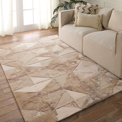 product image for agate handmade geometric taupe cream area rug by jaipur living rug155992 4 60