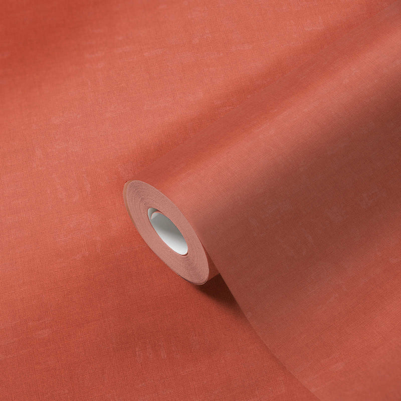 media image for Linen Effect Textured Wallpaper in Orange 27