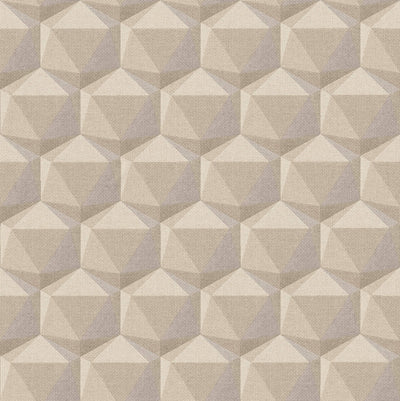 product image of Geometric Motif Wallpaper in Beige/Cream/Grey 551