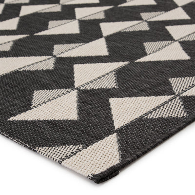 product image for Zemira Indoor/ Outdoor Geometric Black/ Cream Rug by Jaipur Living 91