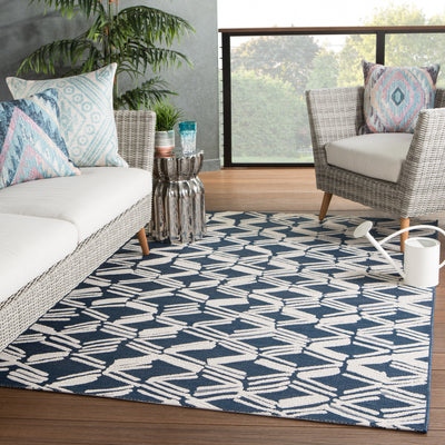 product image for Caelum Indoor/ Outdoor Trellis Navy/ Cream Rug by Jaipur Living 28