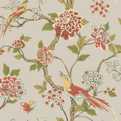 product image for Fanciful Floral Wallpaper in Silver and Multi by Ashford House for York Wallcoverings 99